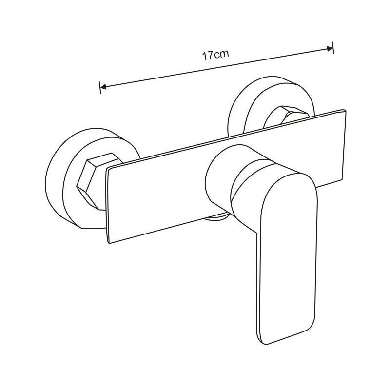 Mexen Alfa zuhanycsaptelep, fehér/króm - 745740-02