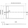 Mexen Amon duș cu dimensiuni dreptunghiulare SMC 130 x 90 cm, alb - 4F109013