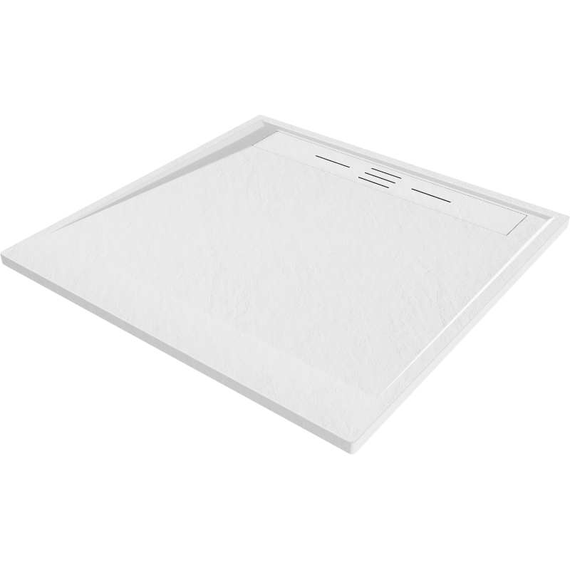 Brodă pentru duș pătrată Mexen Amon SMC 100 x 100 cm, alb - 4F101010