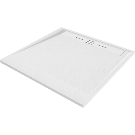 Brodă pentru duș pătrată Mexen Amon SMC 100 x 100 cm, alb - 4F101010