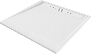 Brodă pentru duș pătrată Mexen Amon SMC 100 x 100 cm, alb - 4F101010