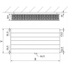Mexen CCL33 Line radiator de panou 500 x 500 mm, racord central inferior, 950 W, antracit - W6C33L-050-050-66