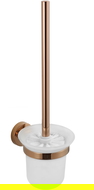 Mexen Remo perie de toaletă, Roz-auriu - 7050750-60