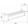 Mexen Remo raft pentru prosoape, Aurie - 7050720-50
