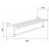 Mexen Remo raft pentru prosoape, Roz-auriu - 7050720-60