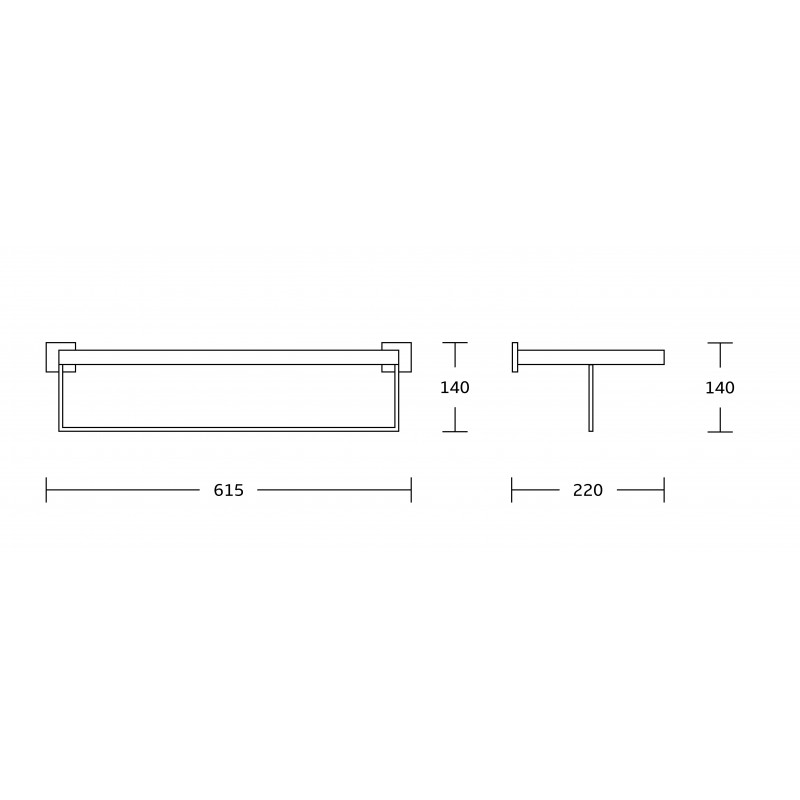 Mexen Vox raft pentru prosop, crom - 707020-00