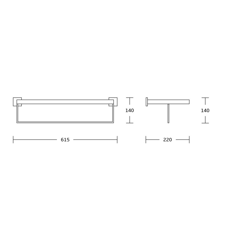Mexen Vox raft pentru prosoape, auriu periat - 707020-55
