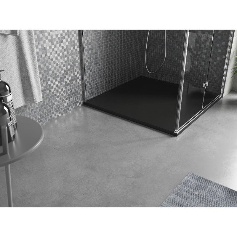 Mexen Amon négyzet alakú SMC zuhanytálca 100 x 100 cm, fekete - 4F701010
