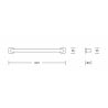 Mexen Vox suport pentru prosop, auriu - 707024-55