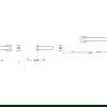 Mexen Vox raft de sticlă suspendat, negru - 707037-70