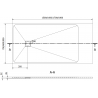 Mexen Bert duș recectangular SMC 150 x 80 cm, alb - 4K108015