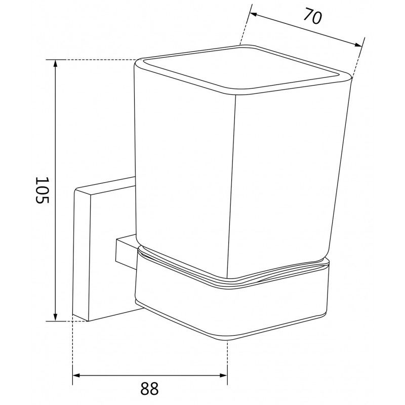 Mexen Vox fogkefe tartó, króm - 707038-00