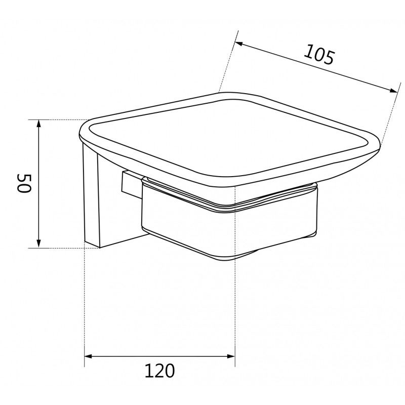 Mexen Vox suport săpun, negru - 707039-70