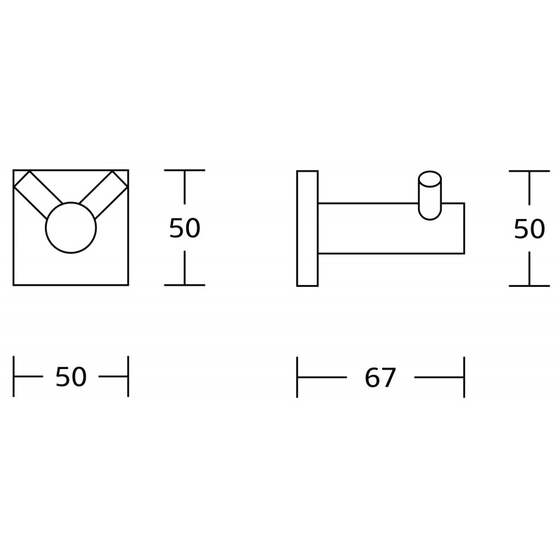 Mexen dupla törölköző akasztó, arany - 7081835-50