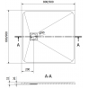 Mexen Bert SMC négyzet alakú zuhanytálca 80 x 80 cm, szürke - 4K618080