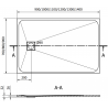 Mexen Bert duș rectangular SMC 120 x 90 cm, gri - 4K619012