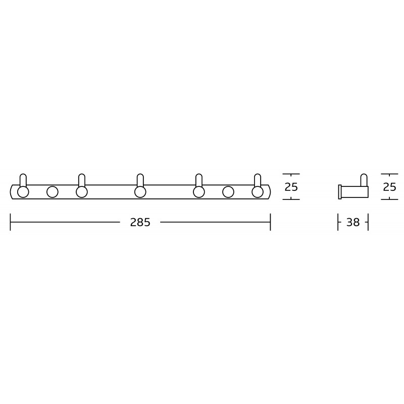 Mexen ötkarú törölközőakasztó, króm - 709165-00