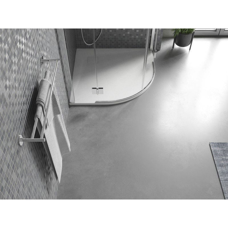 Mexen Bert félköríves SMC zuhanytálca 80 x 80 cm, fehér - 4KR108080