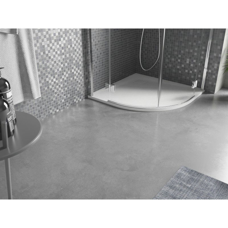 Mexen Bert félköríves SMC zuhanytálca 80 x 80 cm, fehér - 4KR108080