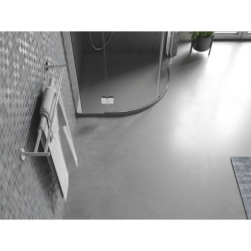 Mexen Bert SMC félköríves zuhanytálca 80 x 80 cm, szürke - 4KR618080