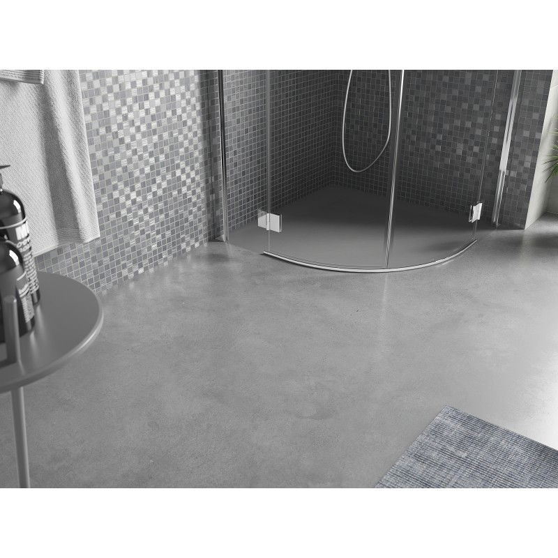 Mexen Bert SMC félköríves zuhanytálca 80 x 80 cm, szürke - 4KR618080