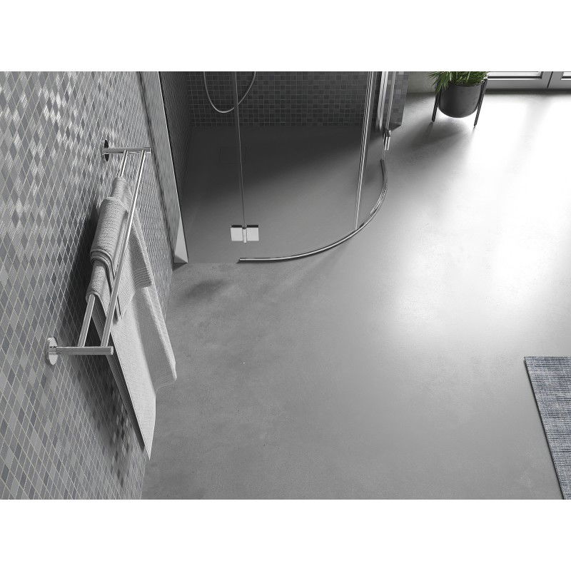 Mexen Bert SMC félköríves zuhanytálca 80 x 80 cm, szürke - 4KR618080