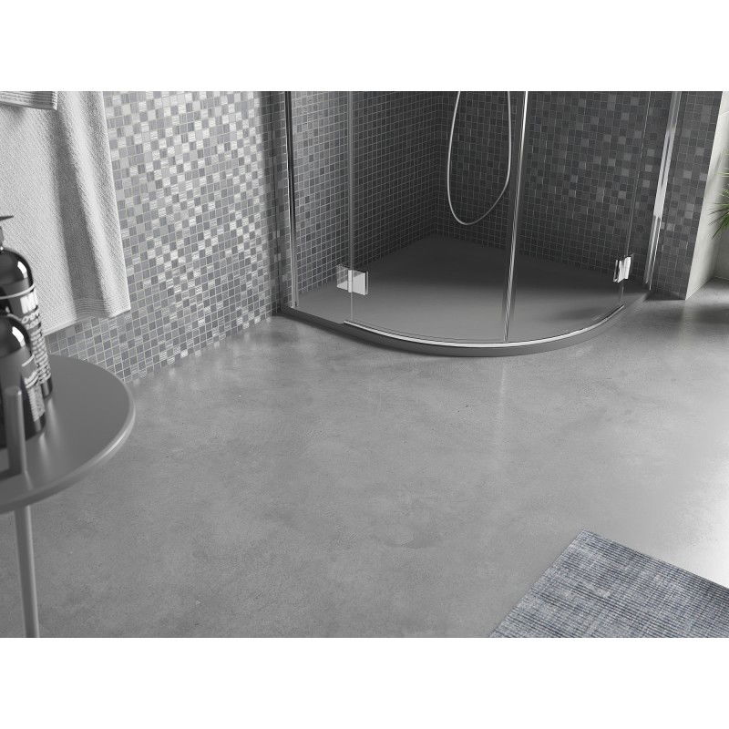 Mexen Bert cadă de duș semicirculară SMC 90 x 90 cm, gri - 4KR619090