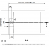 Mexen Otto cadă dreptunghiulară SMC 90 x 70 cm, alb - 4N107090
