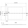 Mexen Otto duș rectangular SMC 140 x 80 cm, alb - 4N108014