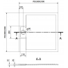 Mexen Otto cadă pătrată SMC 80 x 80 cm, alb - 4N108080