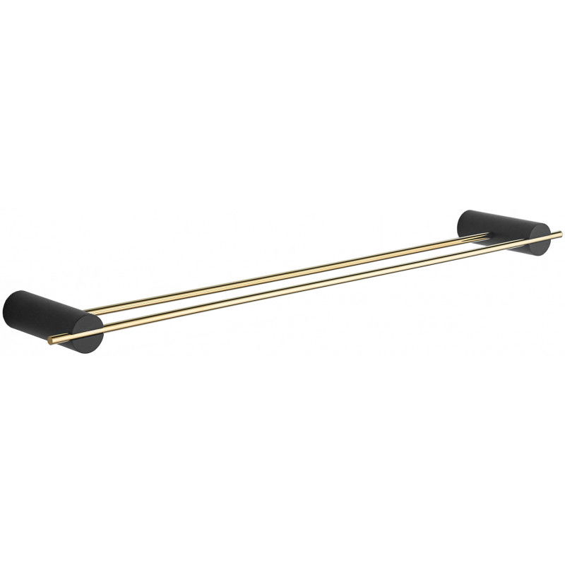 Mexen Aron cuier dublu pentru prosop, negru/auriu - 7088125-57