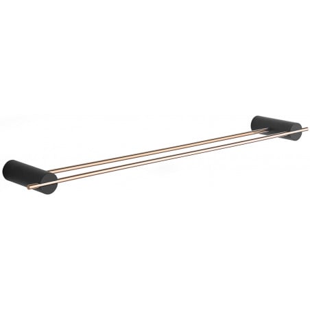 Mexen Aron cuier dublu pentru prosoape, negru/aur roz - 7088125-67