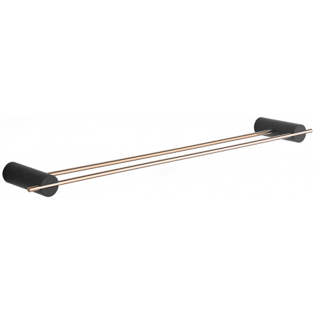 Mexen Aron cuier dublu pentru prosop, negru/aur roz - 7088125-67