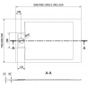 Mexen Otto cădiță dreptunghiulară SMC 120 x 90 cm, neagră - 4N709012
