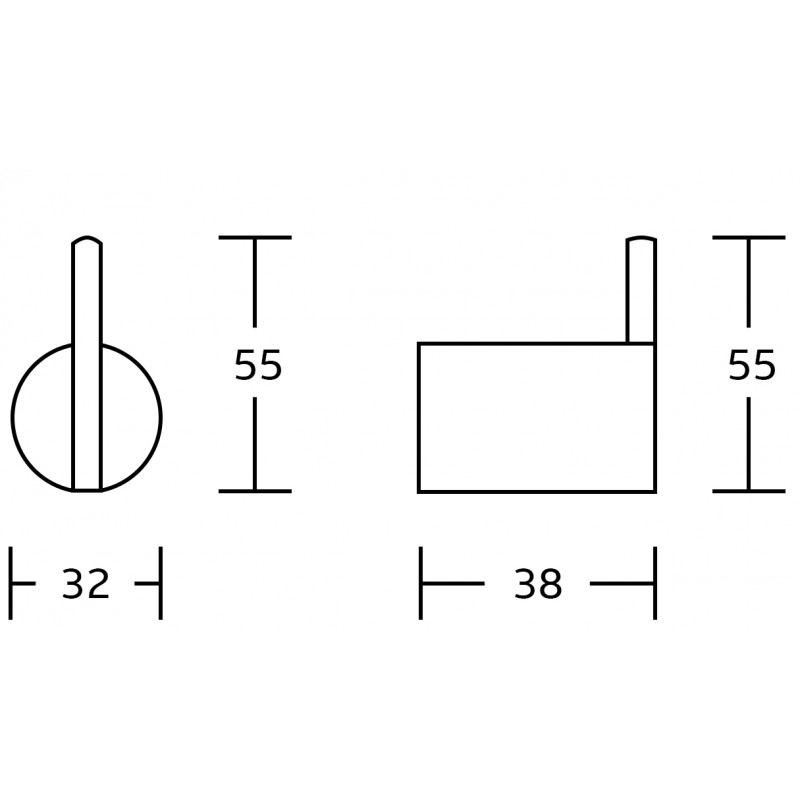 Mexen Aron cârlig pentru prosop, negru - 7088135-70