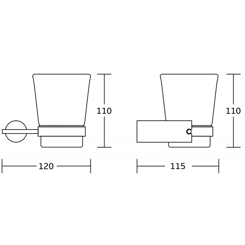 Mexen Aron fogkefetartó, fekete/arany - 7088138-57