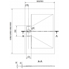 Mexen Egon duș simplu dreptunghiular SMC 100 x 90 cm, alb - 4R109010