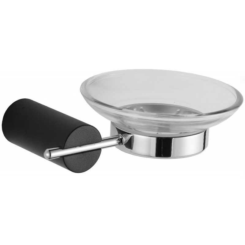 Mexen Aron suport de săpun, negru/crom - 7088139-07