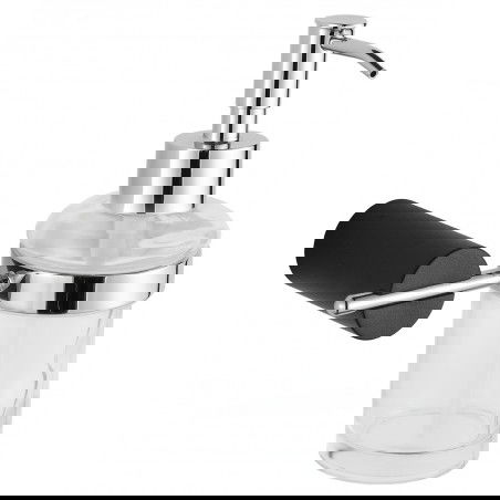Mexen Aron dozator de săpun, Neagră/Crom - 70881388-07