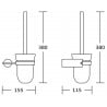 Mexen Aron WC-kefe, Fekete/Króm - 7088150-07
