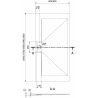 Mexen Egon téglalap alakú SMC zuhanytálca 200 x 80 cm, fekete - 4R708020