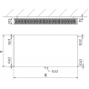 Mexen Flat CCF22 radiátor lapos 400 x 900 mm, alsó középső csatlakozás, 1024 W, fekete - W6C22F-040-090-70