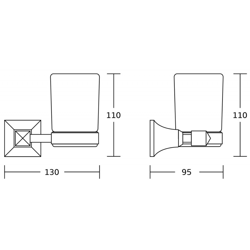 Mexen Dalia fogkefe tartó, króm - 7017338-00