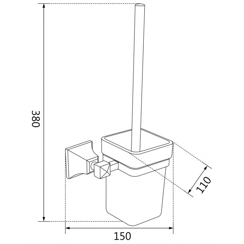 Mexen Dalia perie de toaletă, aurie - 7017350-50