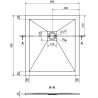 Mexen Stone+ cadă din compozit dreptunghiular 90 x 80 cm, alb, capac alb - 44108090-W