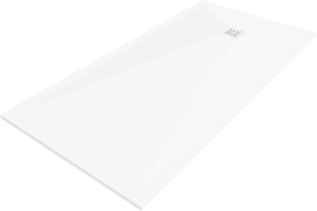 Mexen Stone+ kompozit zuhanytálca téglalap alakú 200 x 80 cm, fehér, fehér fedél - 44108020-W