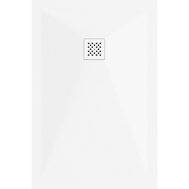 Mexen Stone+ kompozit zuhanytálca téglalap alakú 130 x 90 cm, fehér, fehér fedlap - 44109013-W