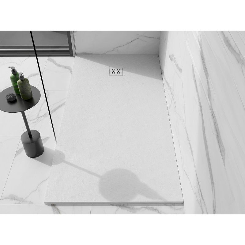 Mexen Stone+ cadă de duș din compozit dreptunghiulară 180 x 100 cm, alb, masca albă - 44101018-W