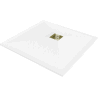 Mexen Stone+ cadă de duș pătrată din compozit 100 x 100 cm, alb, mască aurie - 44101010-G