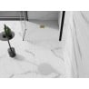 Brod băi cuartet de compozit Mexen Stone+ 100 x 100 cm, alb, acoperire aurie - 44101010-G